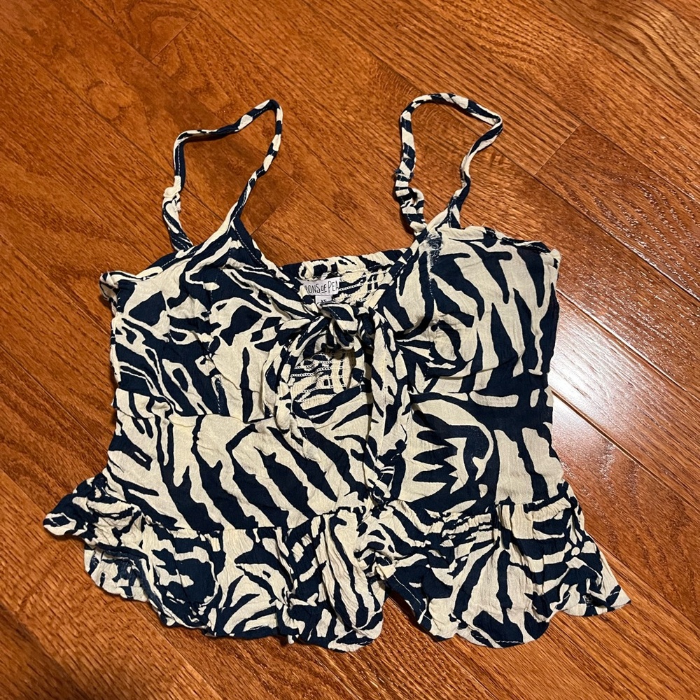 stripped flowy top